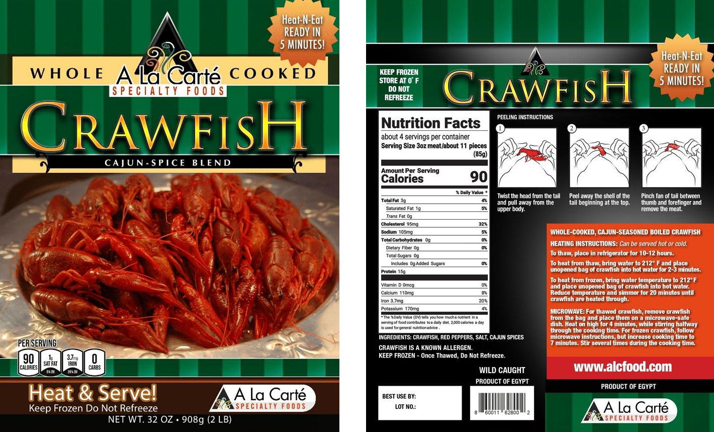 Whole Cooked Crawfish